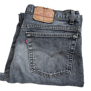 Vintage 1990’s Levi’s 550 Jeans in Faded Black, Made in the USA, Size 38